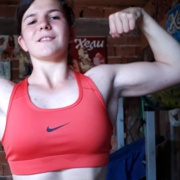 Teen muscle girl Fitness girl Nikolaya